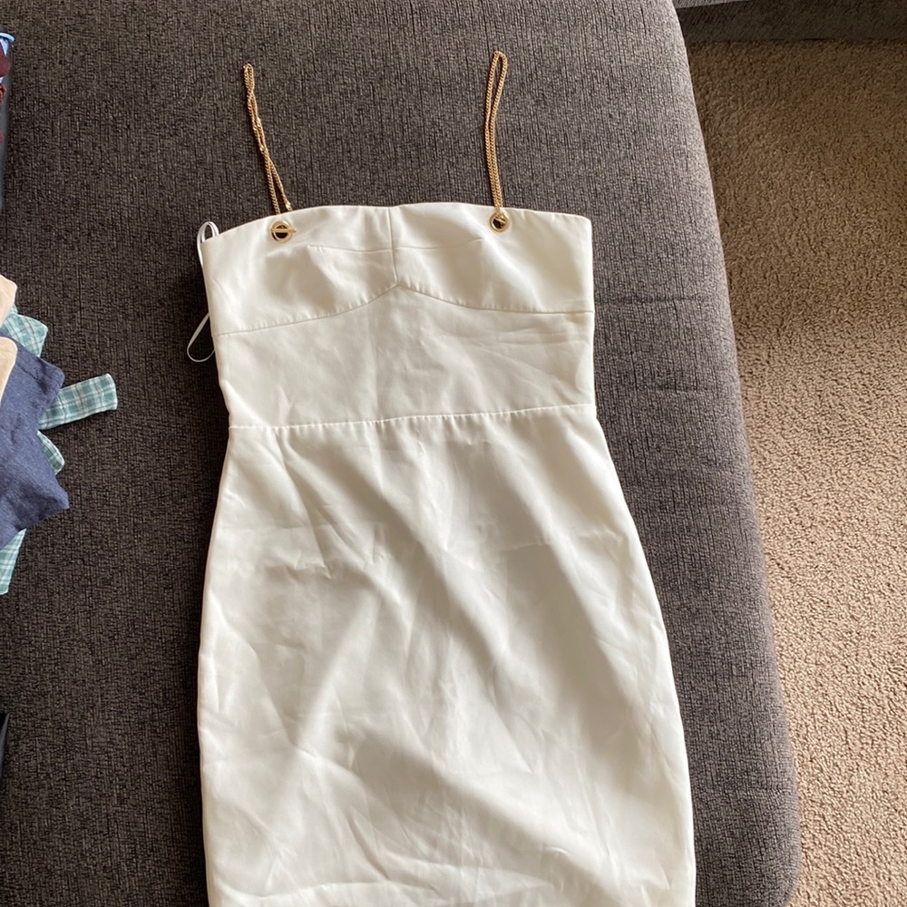Meshki white mini dress size small